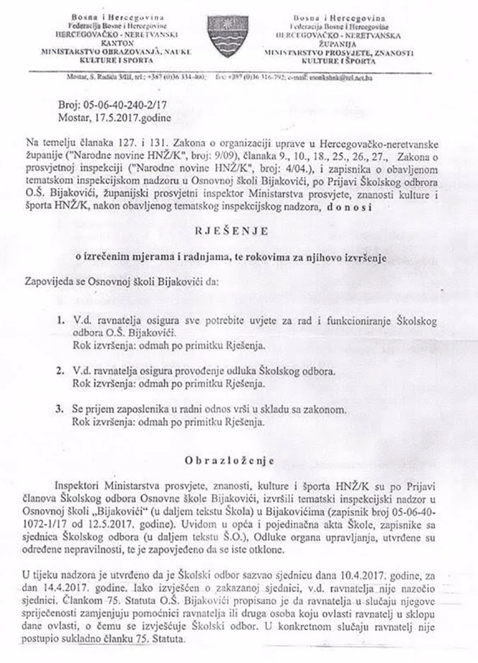 Muke u Bijakovićima: Odabrali ravnatelja prije natječaja?