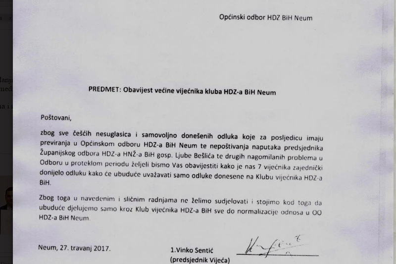 HDZ u Neumu ostao bez Općinskog vijeća?!