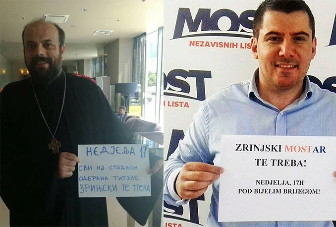 MOST-ovac Grmoja, pop i fratar pružili podršku Zrinjskom