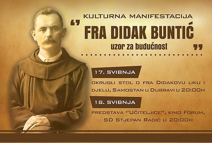Frama i studenti organiziraju kulturnu manifestaciju o fra Didaku