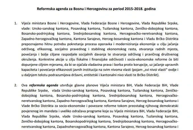 Reformska agenda pod upitnikom?!