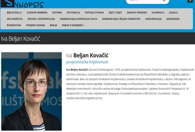 Mostar: Predstavljen književno-znanstveni rad doc. dr. Ive Beljan-Kovačić