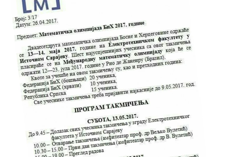 (Posebna) matematika za Hrvate i Bošnjake