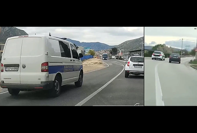 VIDEO | Bahata vožnja policije na mostarskim prometnicama
