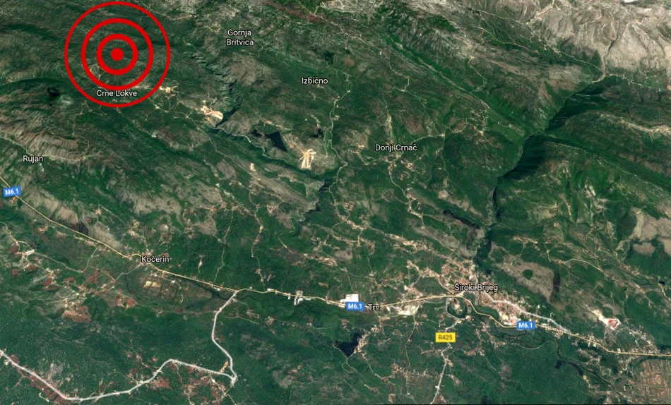 Novi potres s epicentrom kod Širokog Brijega