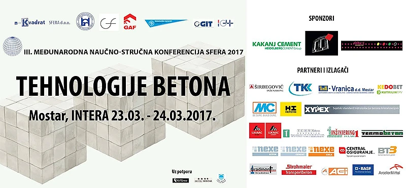 "Tehnologije betona" - Očekuje se više od 400 gospodarstvenika i poduzetnika iz regije