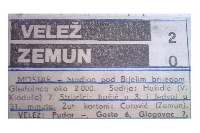 Prije 25 godina Velež zadnji put bio domaćin Pod Bijelim brijegom