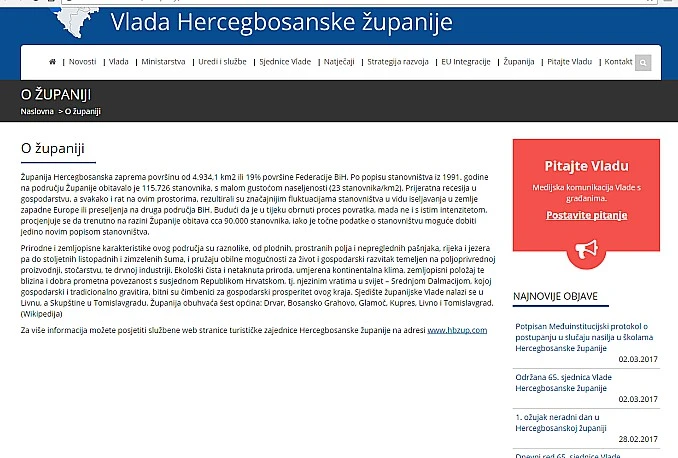 HBŽ: Na službenoj stranici Vlade savjeti o čišćenju tepiha