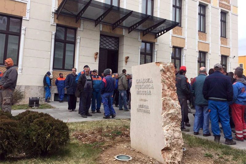 Radnici blokirali Mostar