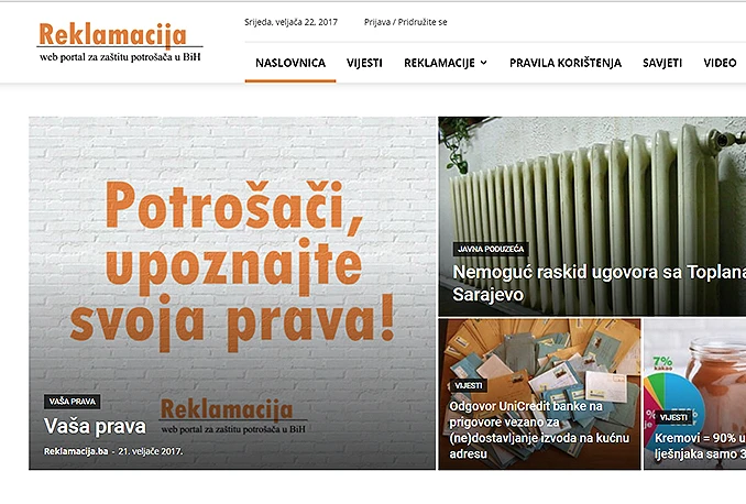 Reklamacija.ba: Portal za (ne)zadovoljne potrošače