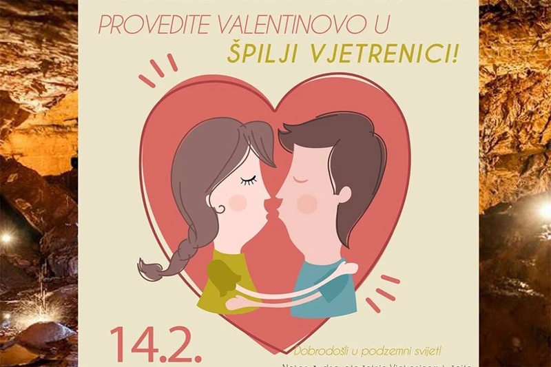 Valentinovo Vjetrenici - šetnja podzemljem uz glazbu i glumačku izvedbu