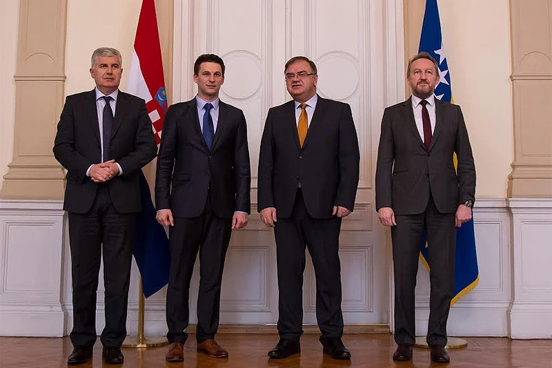 Članovi Predsjedništva BiH primili predsjednika Hrvatskog sabora Božu Petrova