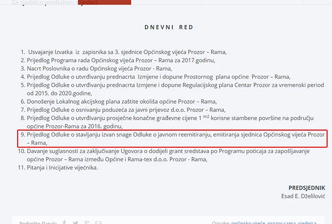 Načelnik Ivančević zabranjuje Radio Rami izravan prijenos sjednica OV