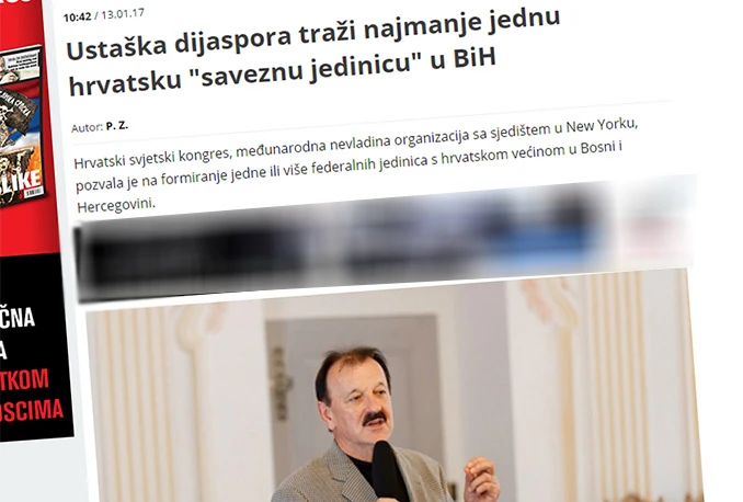 Na prijedlogu za federalizaciju odmah se nekima ukazale ustaše