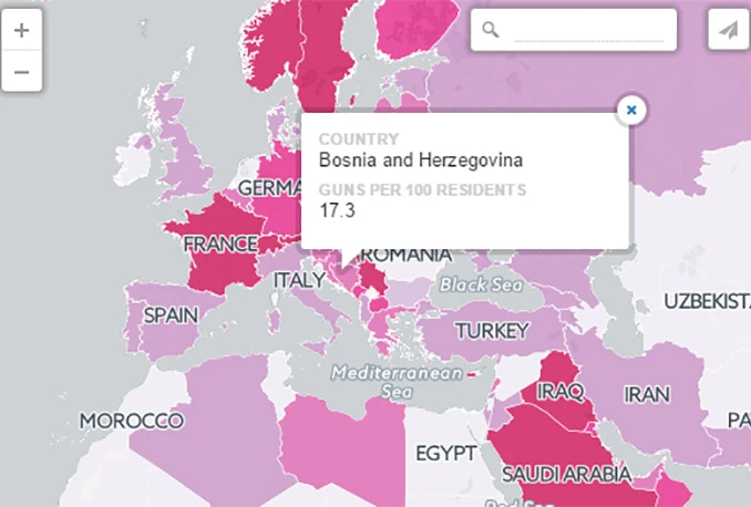 INFOGRAFIKA | Od Srba samo Amerikanci naoružaniji