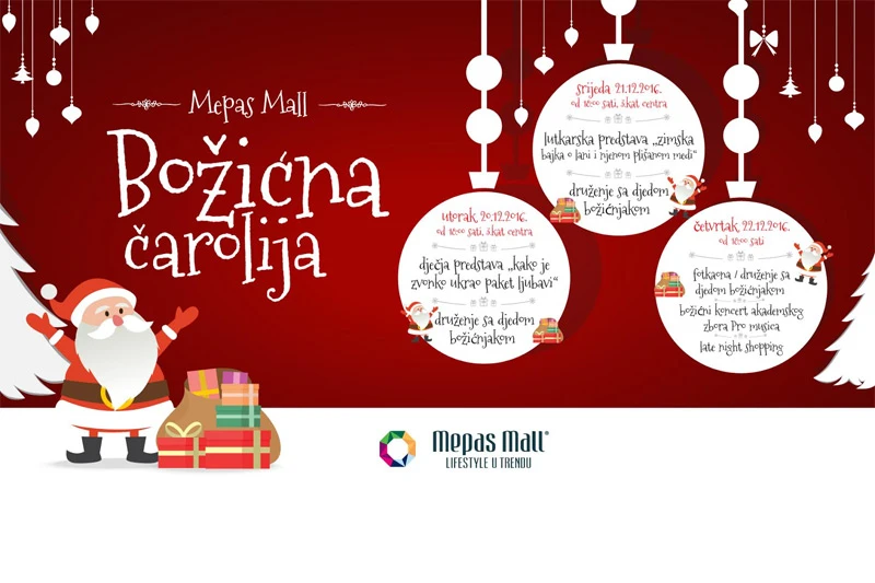 Božićna čarolija potpuno je zahvatila Mepas Mall!