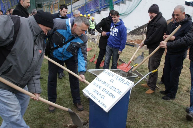 VIDEO | Počela izgradnja istočne tribine na Grbavici