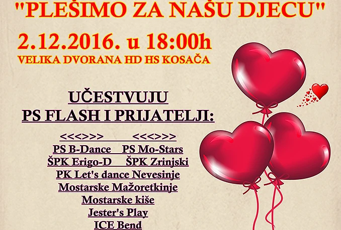 Humanitarni koncert „Plešimo za Našu djecu“
