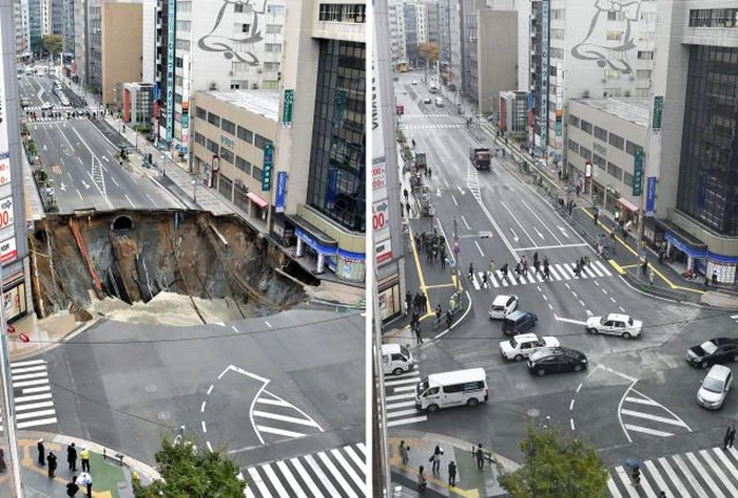 Vrijedni Japanci sanirali gigantsku rupu za svega nekoliko dana!