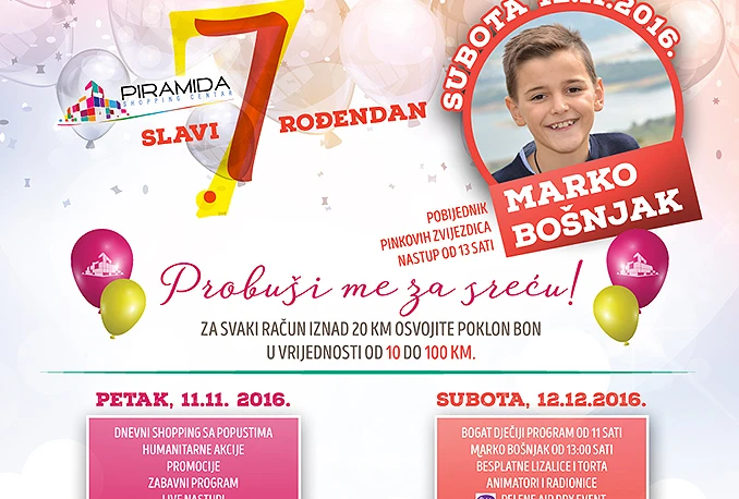 Piramida shopping centar slavi sedmi rođendan