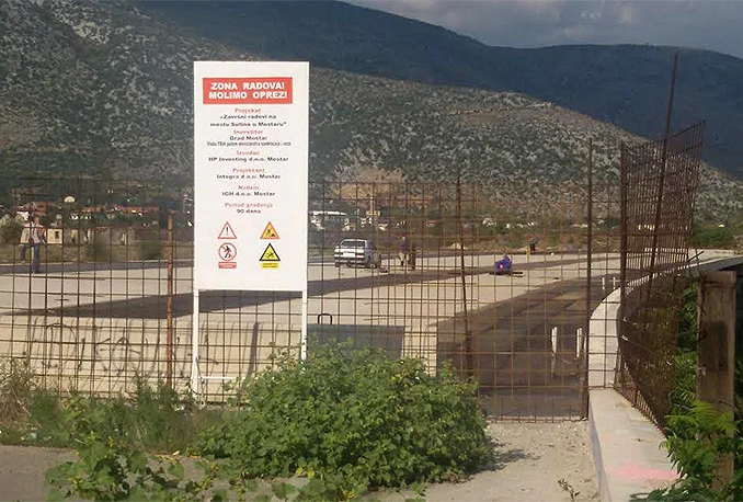 Mostar: Počeli radovi na dovršetku mosta Avenija – Sutina