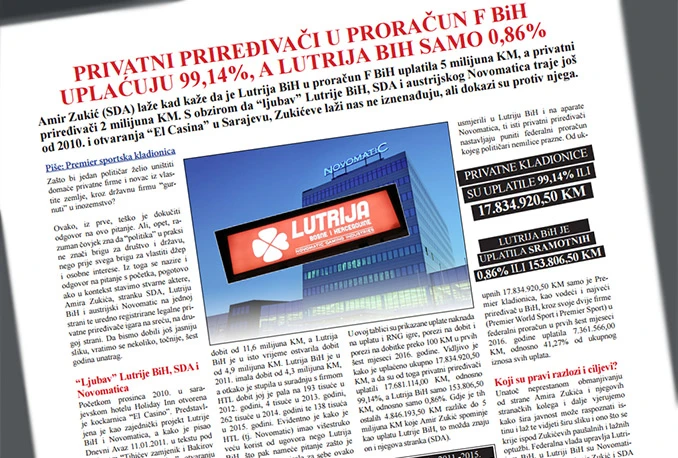 Premier tvrdi: Lutrija BiH u proračun uplaćuje samo 0,86 posto