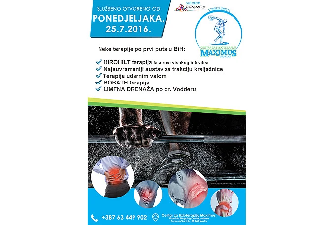 Maximus: Najmoderniji centar za fizioterapiju koji se nalazi u Mostaru