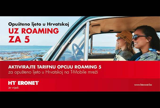Ljeto je opuštenije uz Roaming 5 opciju HT ERONET-a