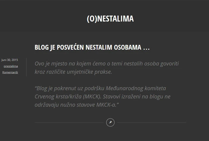 Blog o nestalima kroz umjetnost: U BiH se traga za više od 7.000 osoba