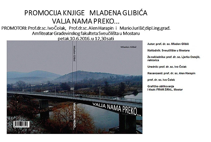 Promocija knjige Mladena Glibića ''Valja nama preko...'' 