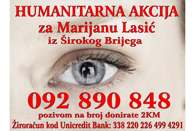 Za završetak humanitarne akcije za Marijanu Lasić nedostaje 5000 KM