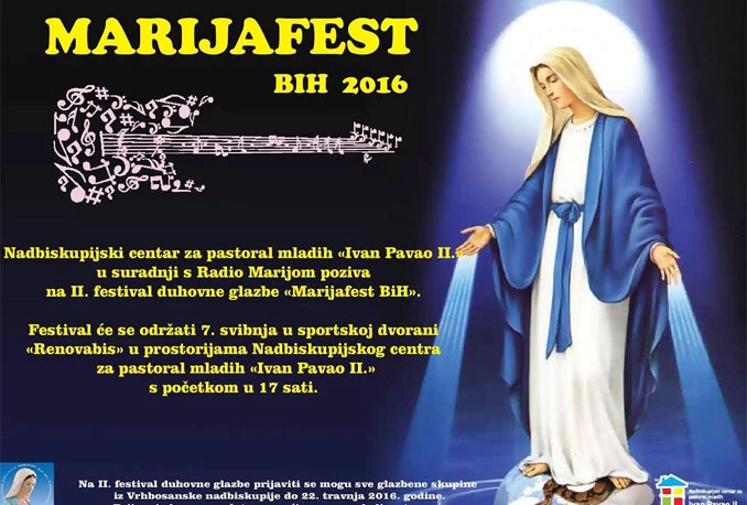 Poziv mladima na glazbeni festival ‘Marijafest BiH’
