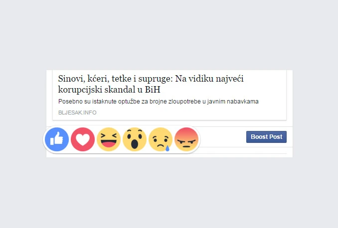 Facebook uveo Facebook reakcije!