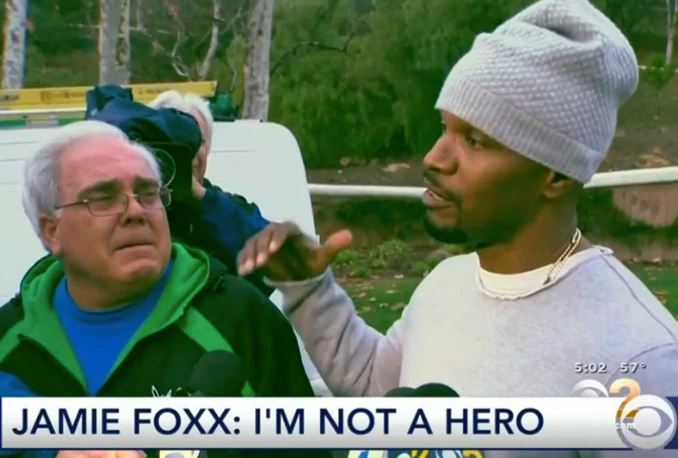 Jamie Foxx spasio čovjeka iz plamtećeg automobila