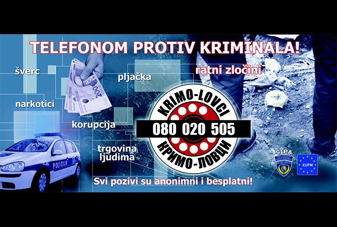 ''Krimolovcima'' pune ruke posla - u mjesec dana 336 poziva i 33 korisne informacije