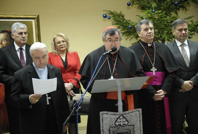 Božićni prijem kod kardinala Puljića: Da se što prije uspostavi društvo po 'mjeri' čovjeka