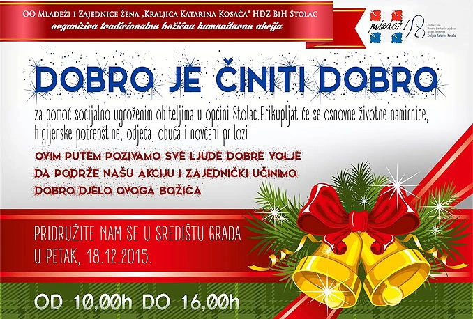 Pridružite se humanitarnoj akciji: Dobro je činiti dobro!