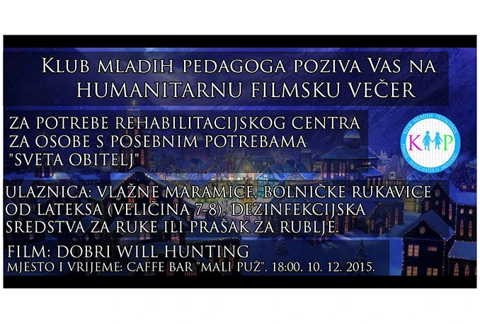 Pogledajte film i donirajte: Odazovite se humanitarnoj filmskoj večeri