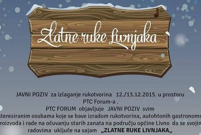 Sajam "Zlatne ruke Livnjaka" 12. i 13. prosinca