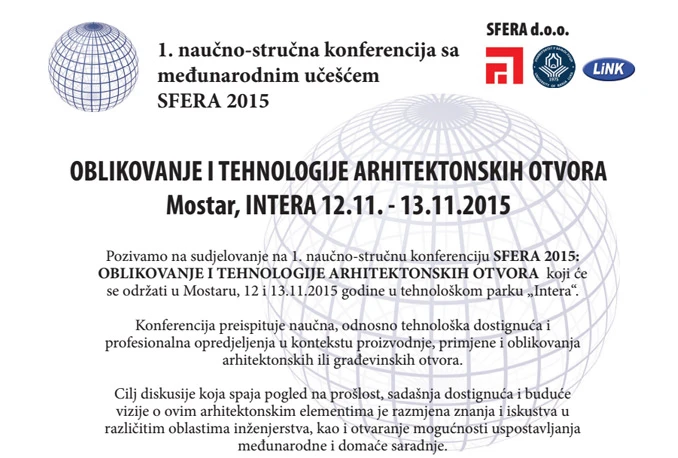 Konferencija 'Oblikovanje i tehnologije arhitektonskih otvora'