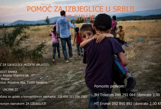 Poziv za podršku i pomoć izbjeglicama iz Sirije