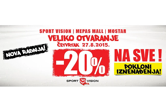 Sport vision - Sportska oaza od sada i u Mepas Mallu