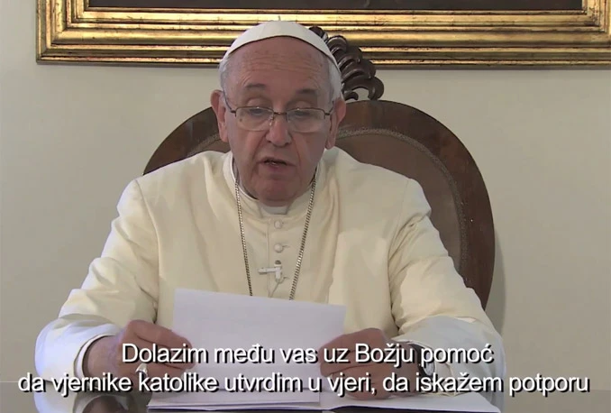 Papina poruka BiH: Dolazim među vas kao brat