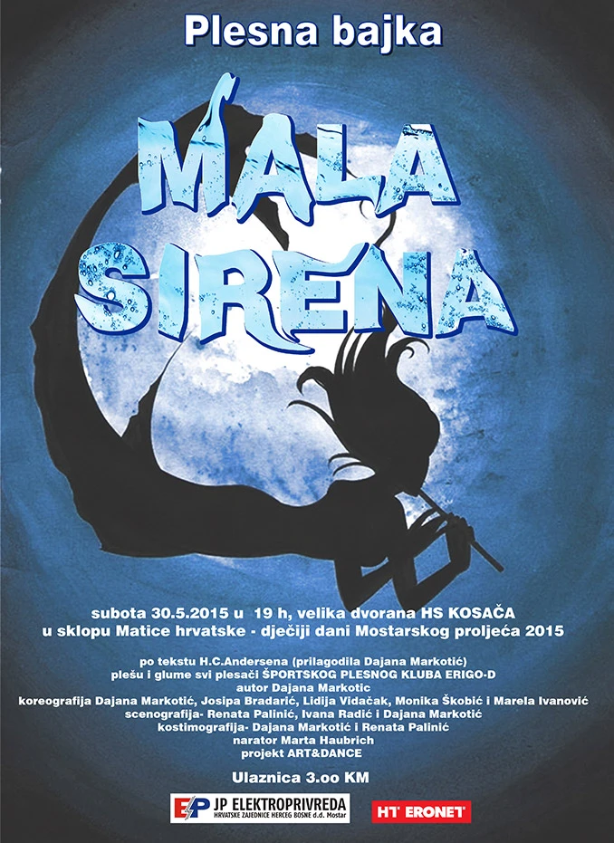 U subotu u Kosači plesna predstava "Mala sirena"