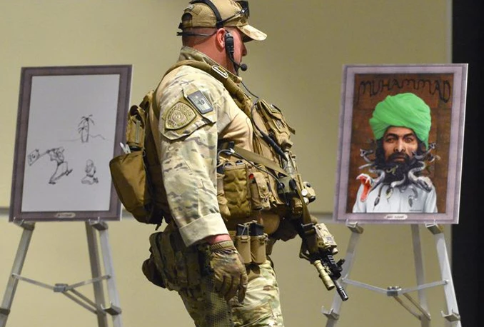 Dva napadača ubijena na izložbi karikatura proroka Muhameda