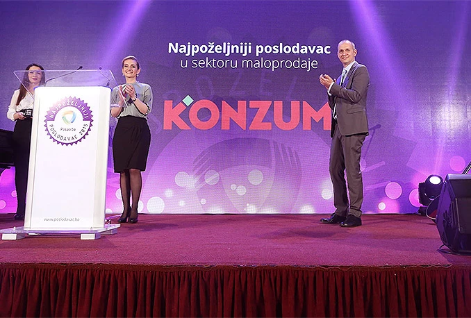 Konzum osmi put zaredom ''Najpoželjniji poslodavac''