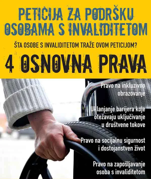 I u Mostaru potpisivanje peticije za podršku osobama s invaliditetom