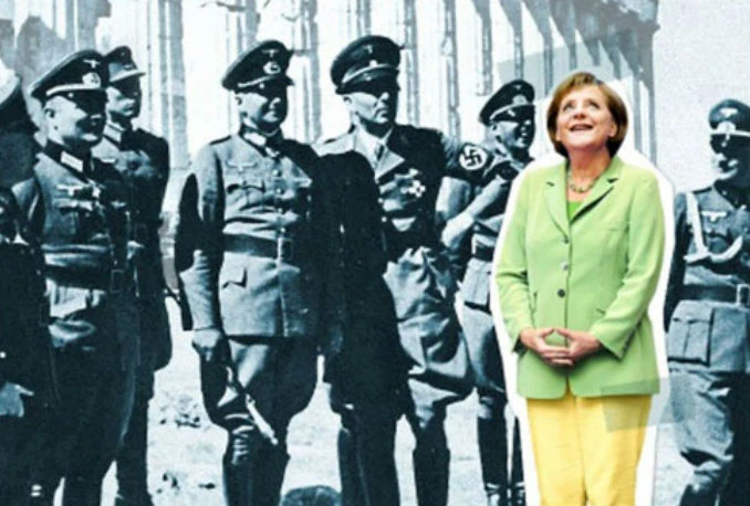 Angela Merkel u društvu nacista