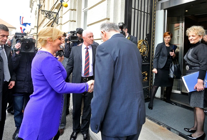 Prvi susret Kolinde Grabar-Kitarović i Zorana Milanovića