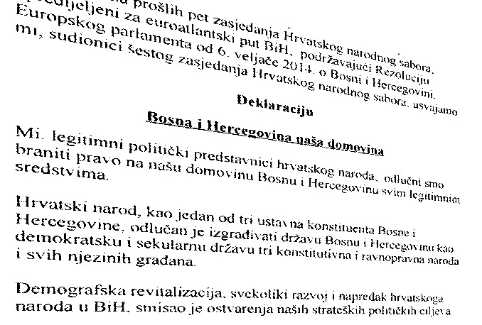U Deklaraciji HNS-a ništa novo